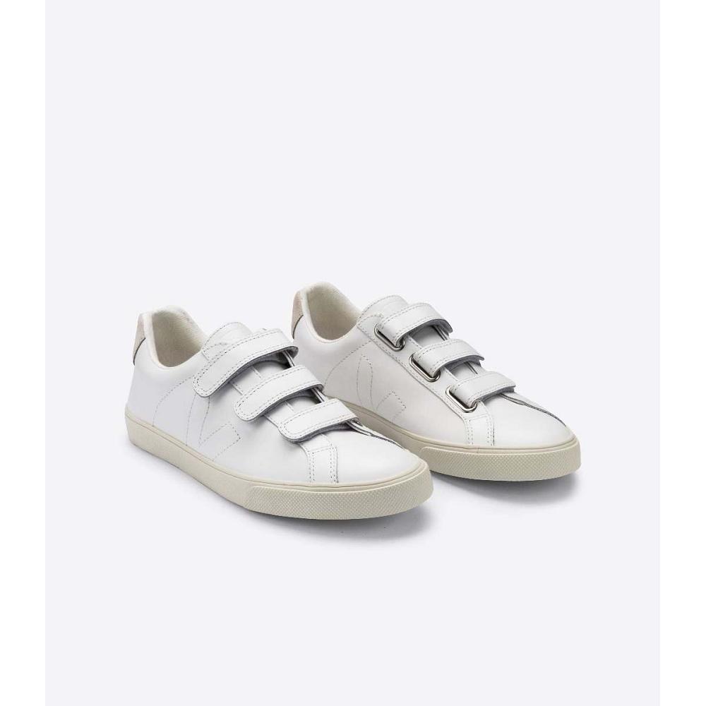 Veja 3-LOCK LEATHER Women's Sneakers White | CA 613BEX